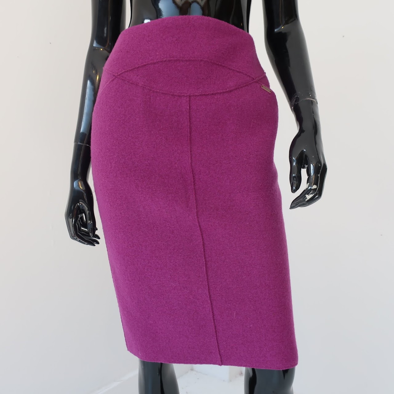 Chanel Boiled Wool Pencil Skirt