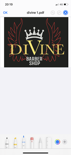 Divine Barber shop logo