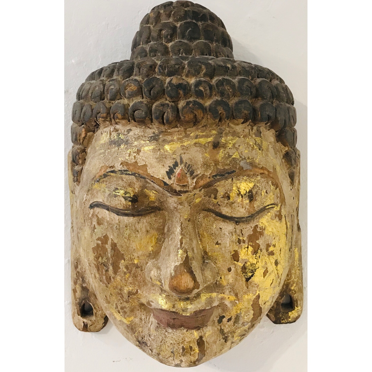 Carved and Gilded Buddha Head