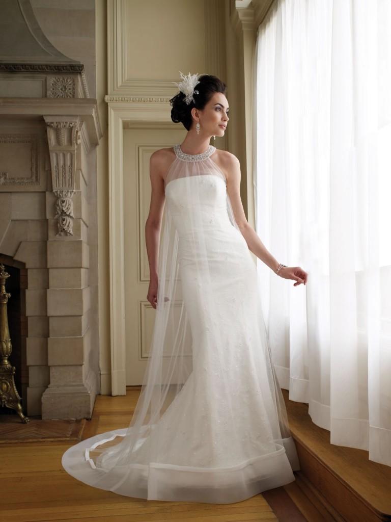 A-line Organza Cage Gown Tulle tulle overlay sweetheart bridal