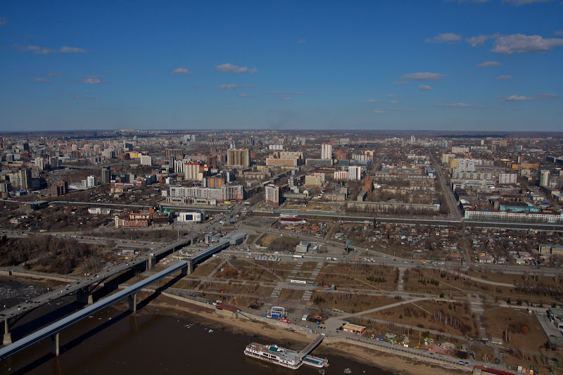 Новосибирск с высоты вертолётного полёта