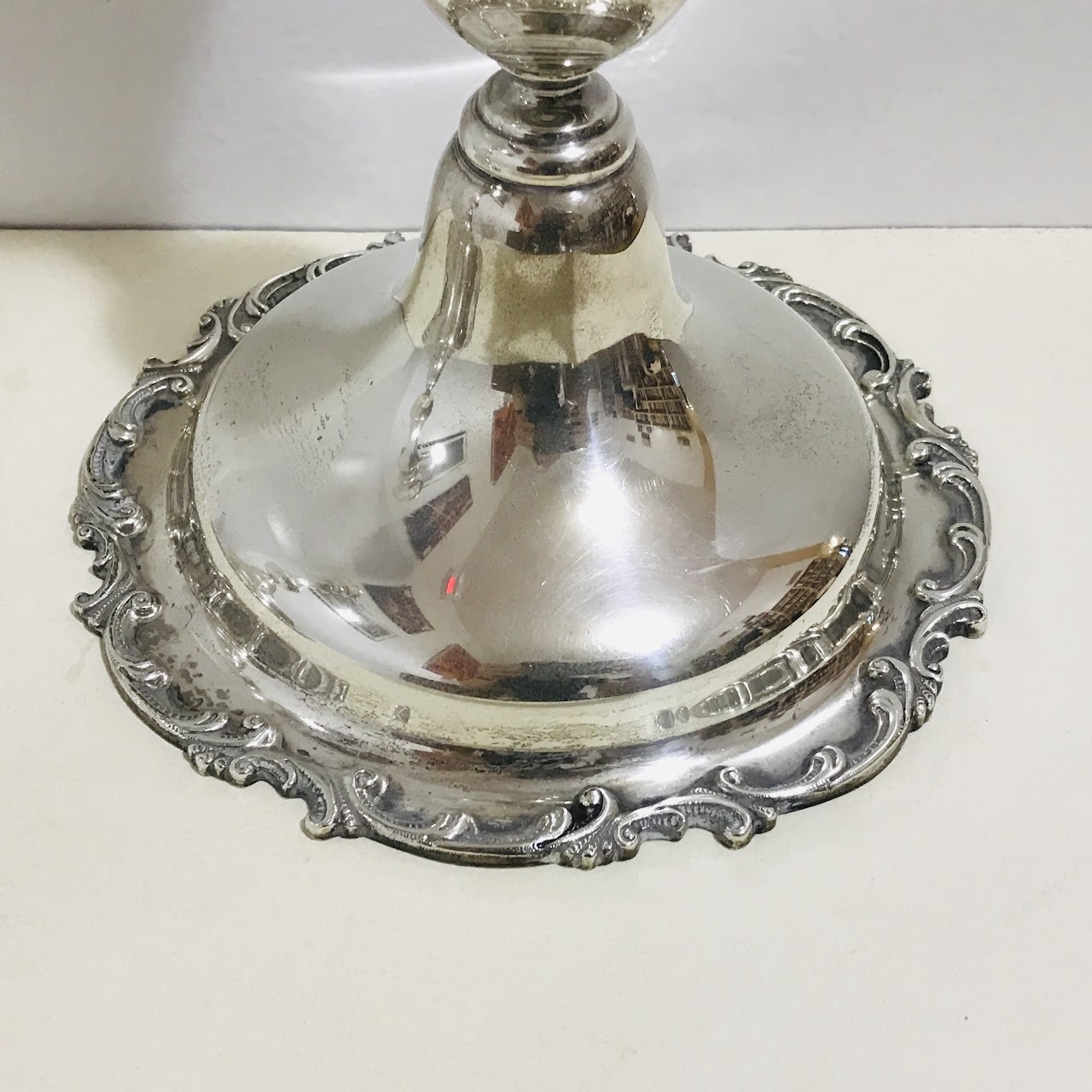 Sterling Silver HEAVY Durham Candlestick Pair