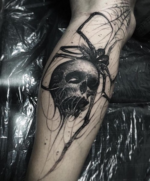 este_pesadelo_aranha_e_o_crnio_de_tatuagem