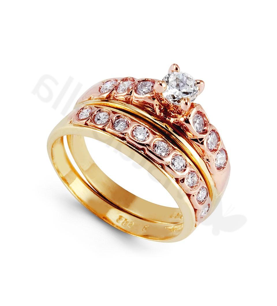 cz wedding ring sets