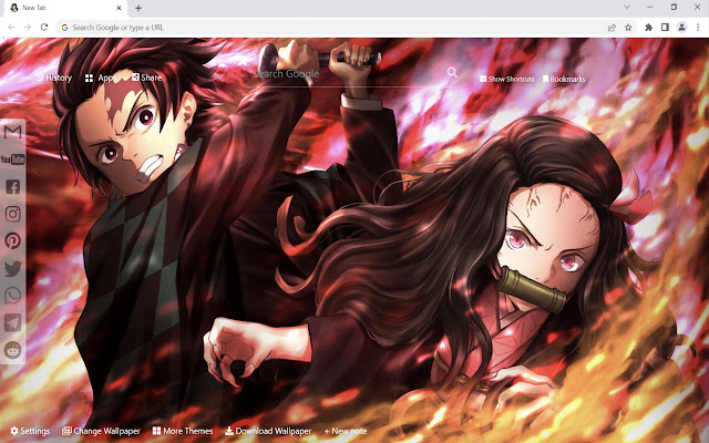 Demon Slayer Kimetsu no Yaiba Wallpaper chrome extension