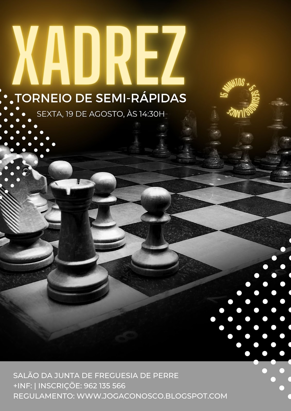 ADC Perre participa no 1º Torneio Híbrido de Xadrez que junta