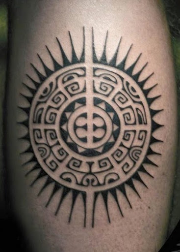 Polynesian tattoos sun