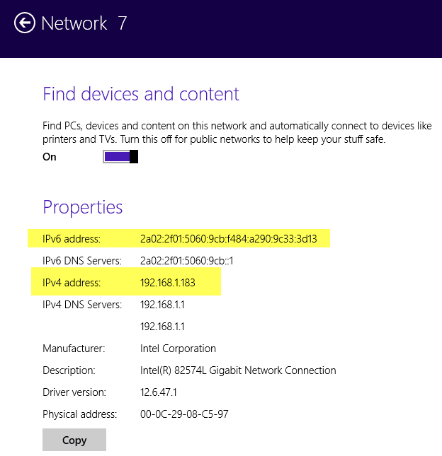 Windows, IP-адрес, IPv4, IPv6