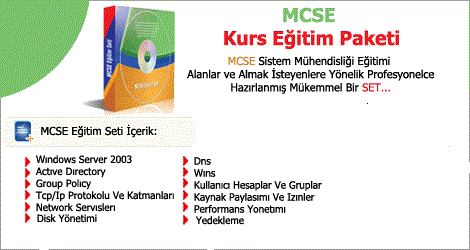 MCSE Eğitim Seti Türkçe (8 CD) Full MCSE Eğitim Seti Türkçe (8 CD) Full