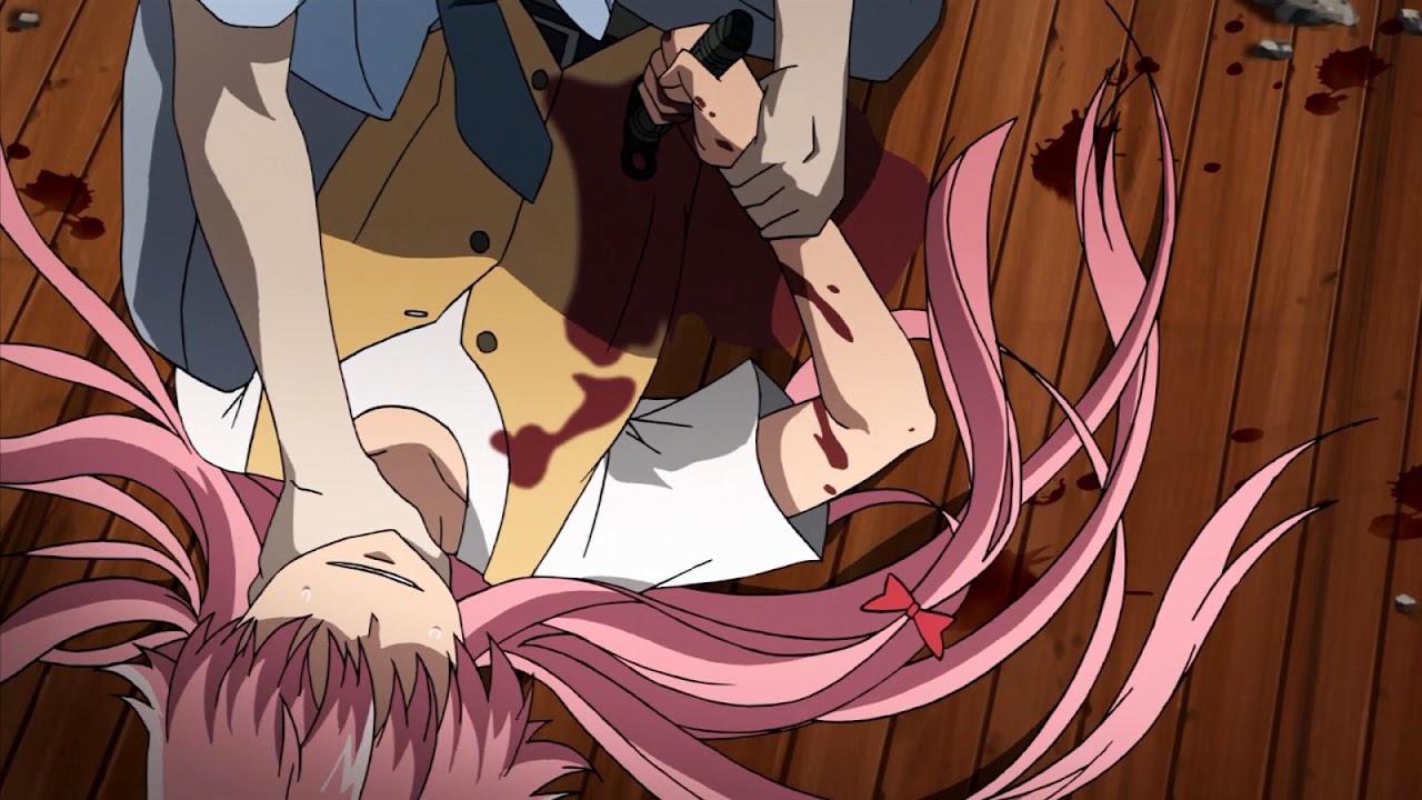 So i re-watched Mirai Nikki a bit and i hope this gem is never forgotten :  r/goodanimemes