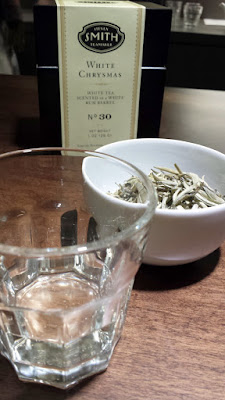 White Chrysmas - white tea scented in a White Rum barrel. This is extremely light and subtle - if you usually like your tea to be delicate, then this is for you