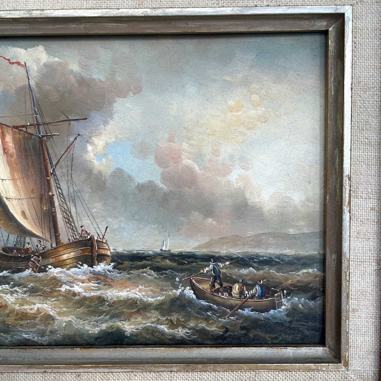 Signed Nautical Oil Painting