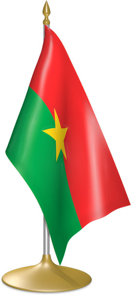 Burkinabé table flags - desk flags