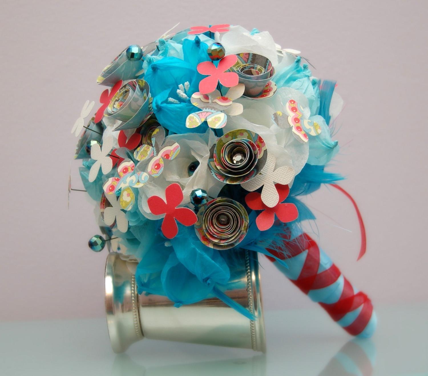 Paper Flower Bridal Bouquet