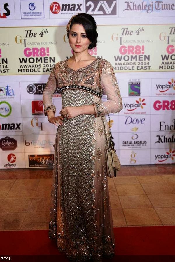 Ridhi Dogra during the 4th Gadoya Holdings GR8! Women Awards 2014 held at The Sofitel Palms, Dubai.<br /> 