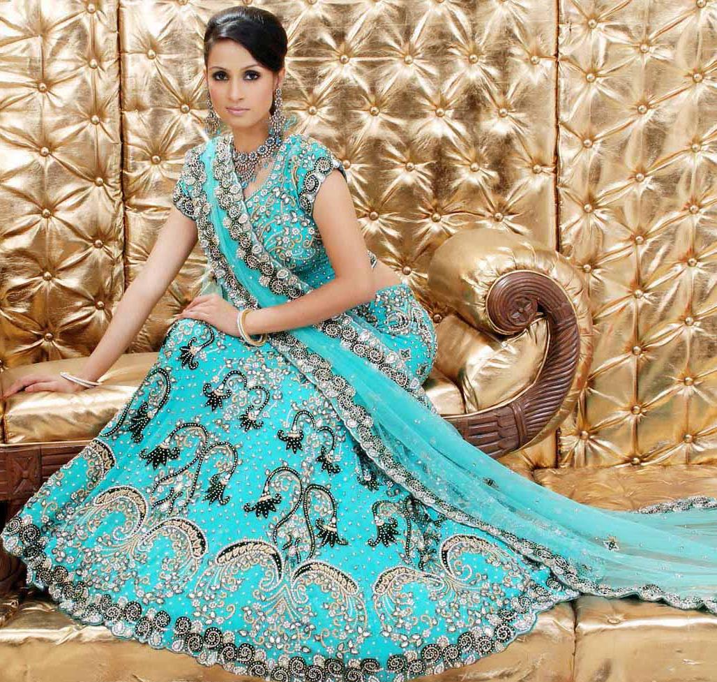 Aqua Blue Pure Georgette Base