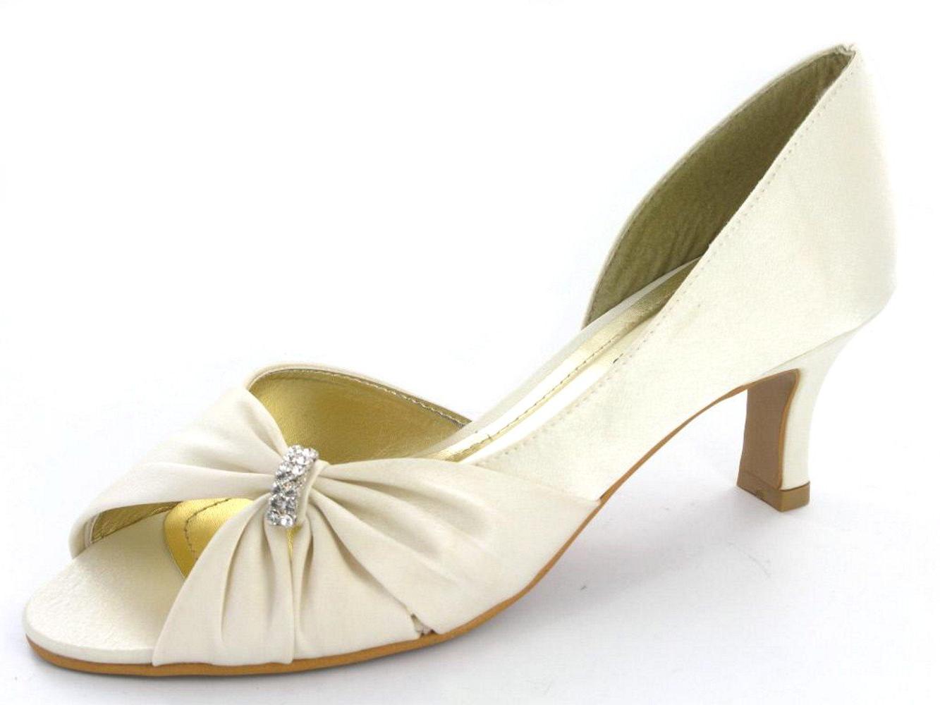 Satin Bridal Shoes Ivory
