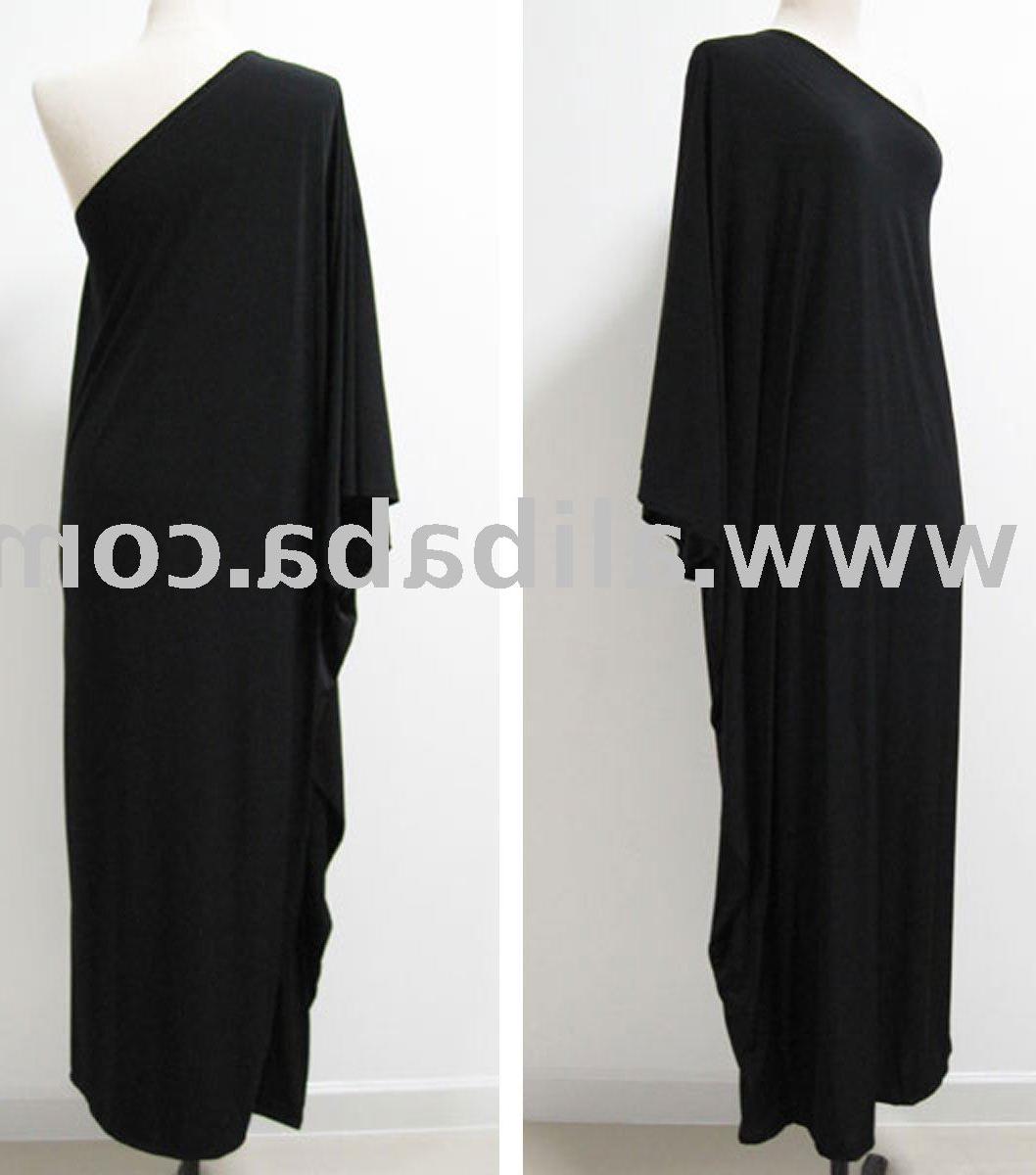 Hippie Black One Shoulder Long