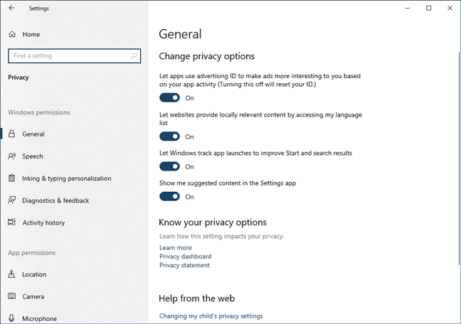 I controlli sulla privacy sono completi