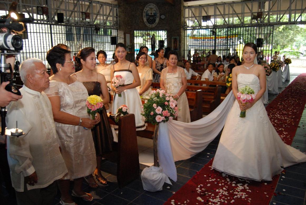 wedding entourage marching