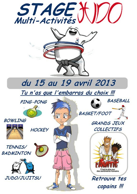 Judo/Loisirs, Courthézon <br>du 15 au 19/04/2013