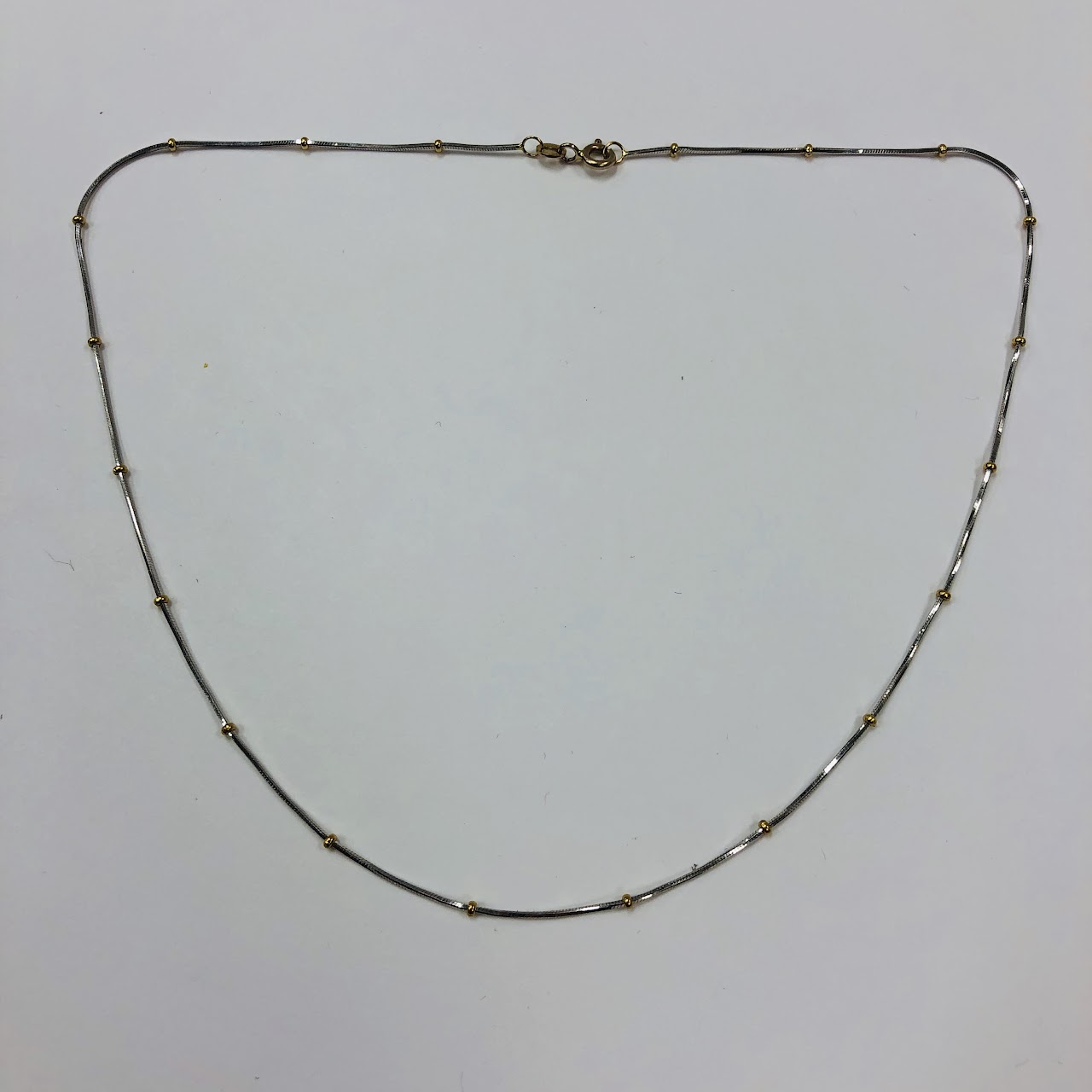 18K White and Yellow Gold Necklace