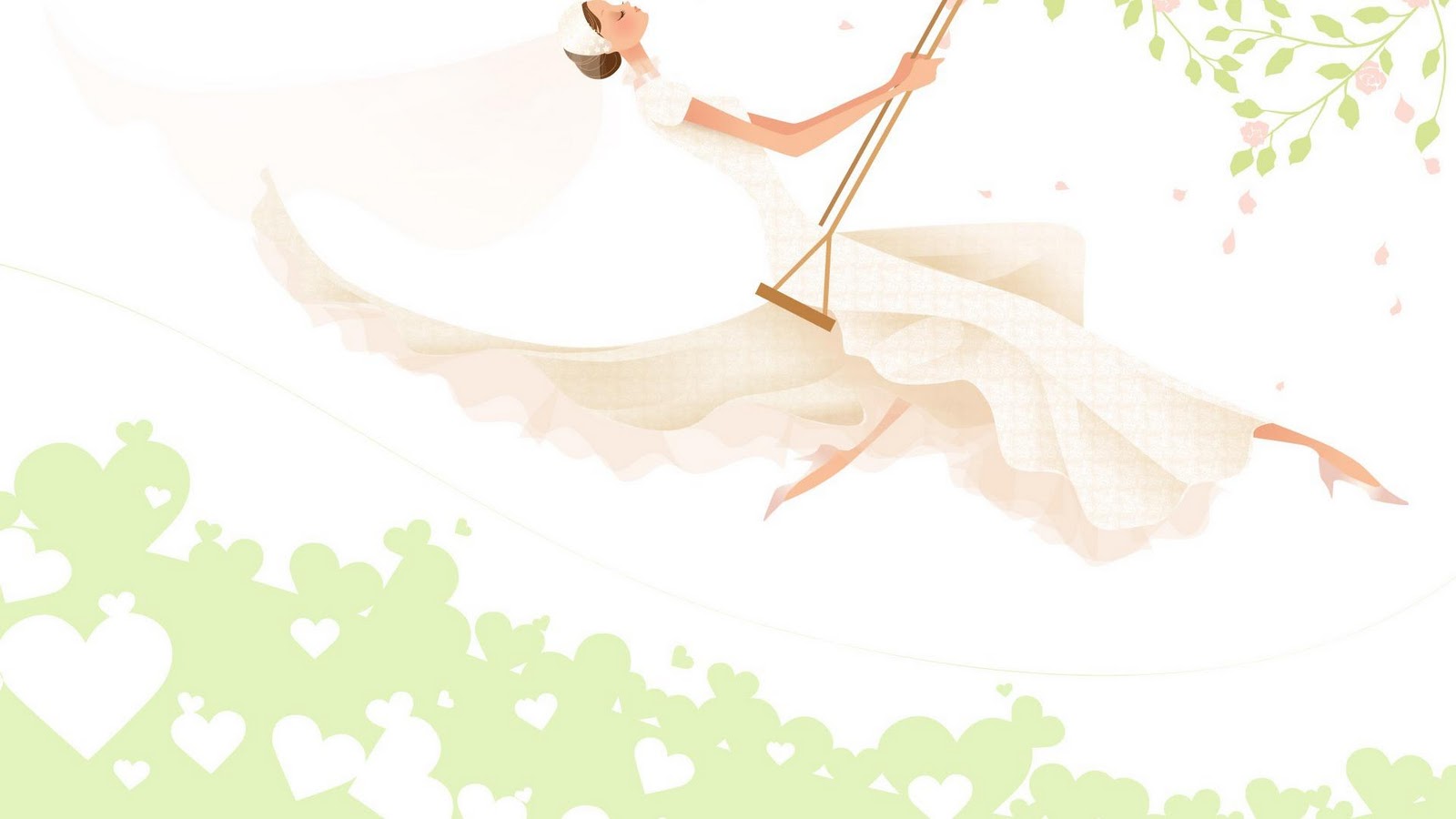 Vector wallpaper wedding bride