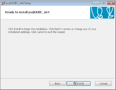 Instalar ODBC de PostgreSQL psqlODBC x64 en un equipo con Windows 7