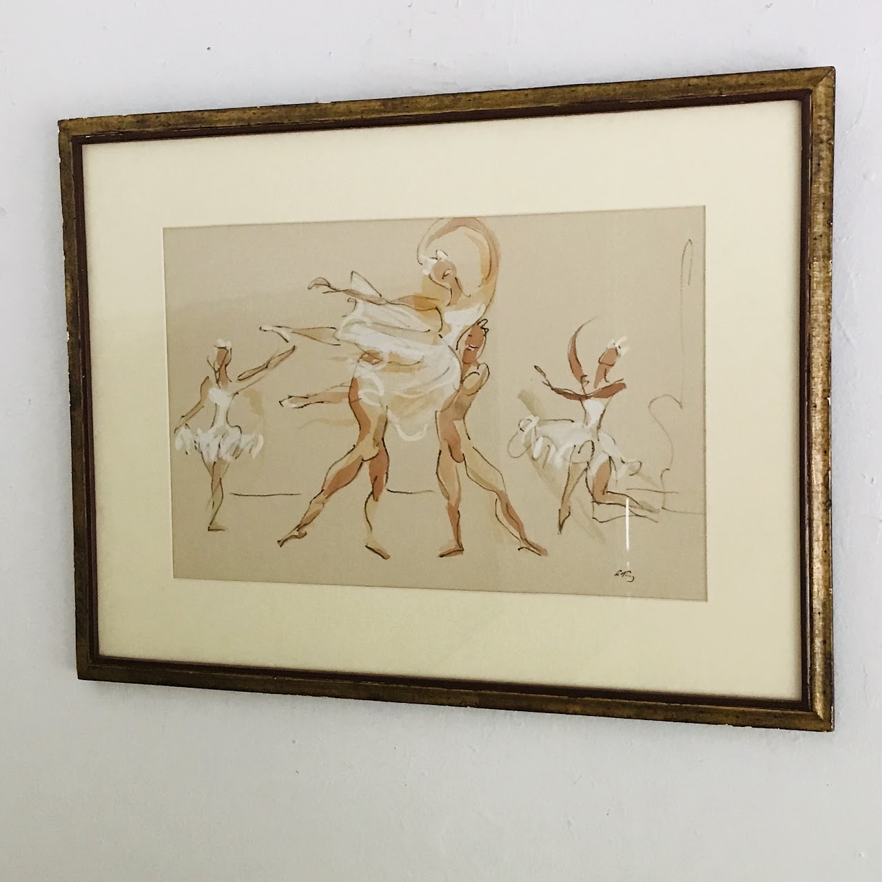 Signed Ballet Watercolor