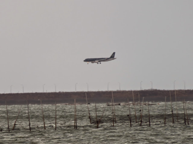 北九州空港へ着陸する飛行機‐５