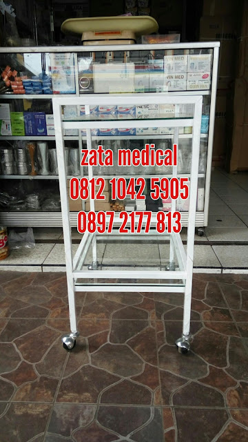 troli atau trolley instrument kaca zata medical cibubur jakarta