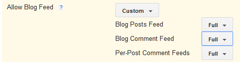 Blog feed custom length options