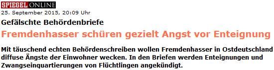 Gefälschte Behördenbriefe: Fremdenhasser schüren gezielt Angst vor Enteignung