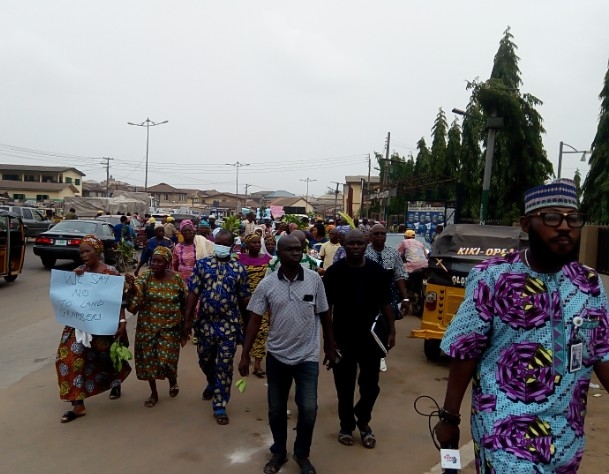 LAND GRABBERS: Second Phase Of Peaceful Protest Holds In Sagamu Today