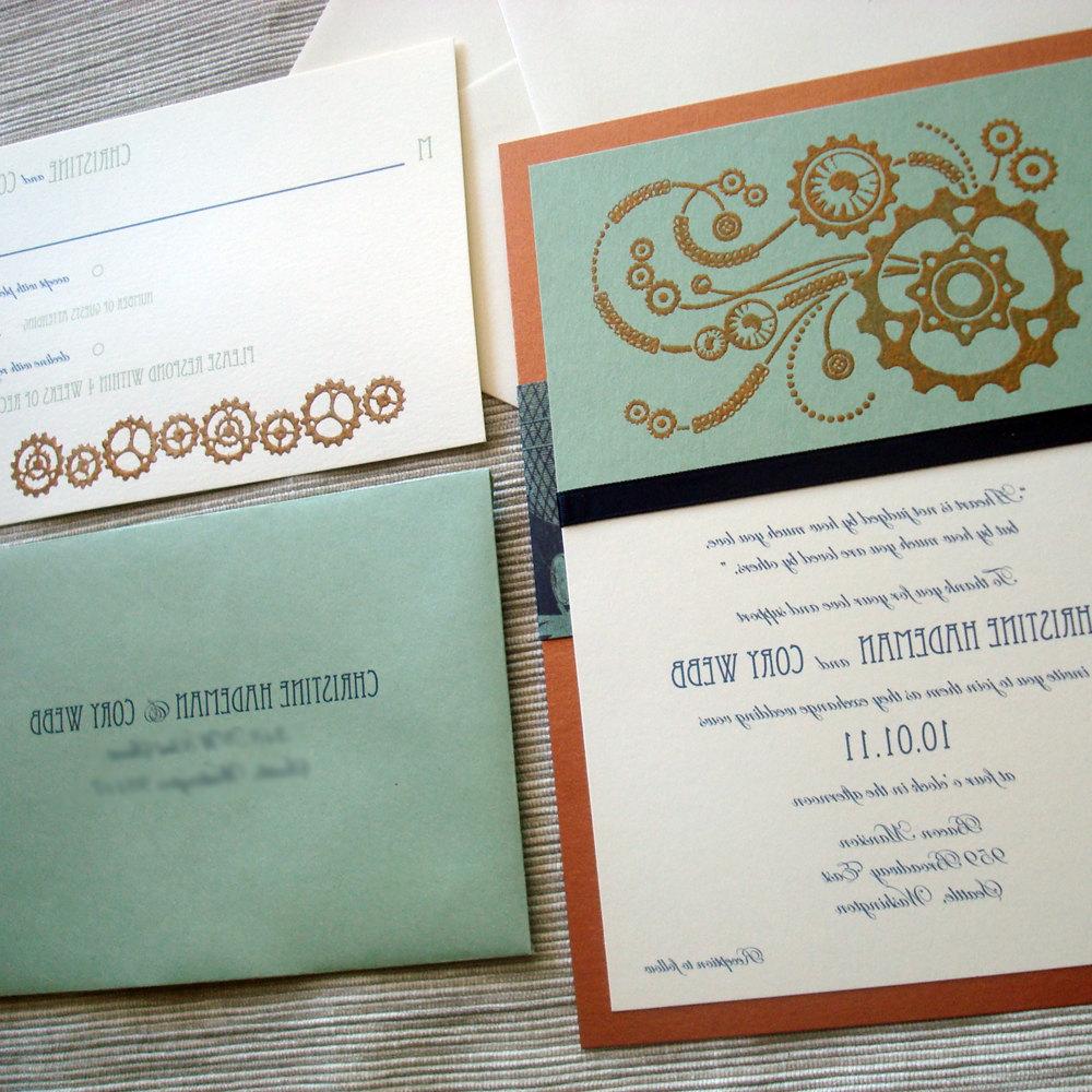 Steampunk Wedding Invitation