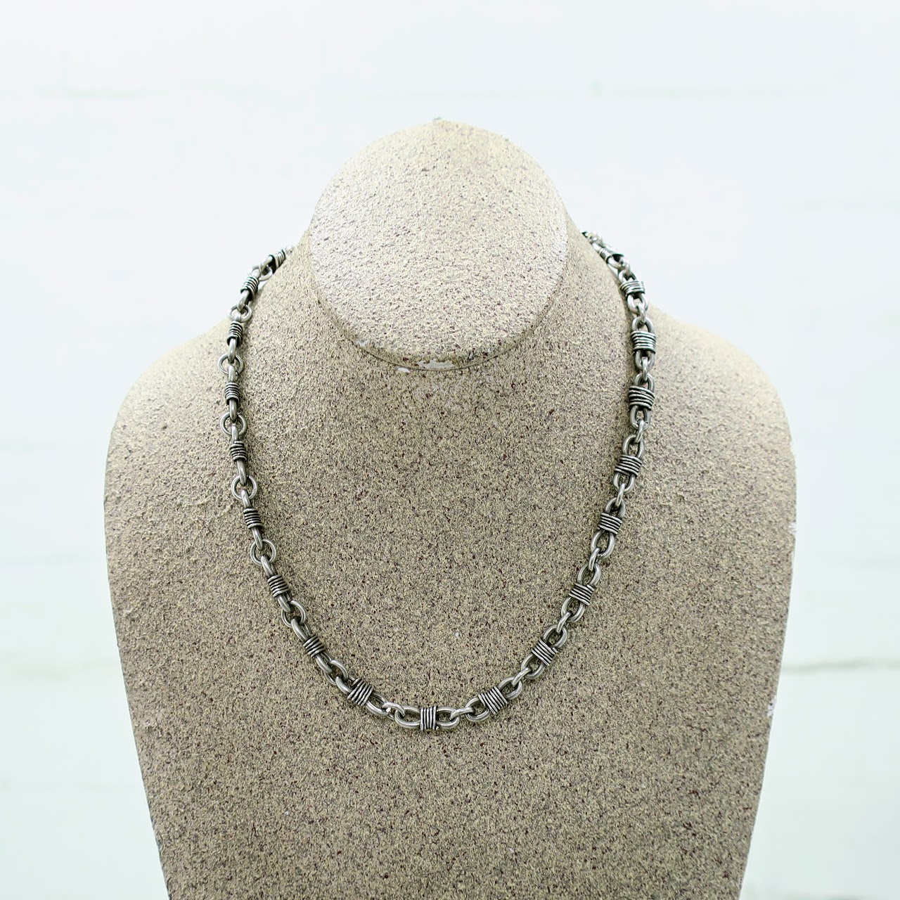 Sterling Silver Toggle Necklace