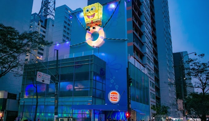 Burger King se juntou com Bob Esponja e lançou loja temática na Avenida Paulista em SP