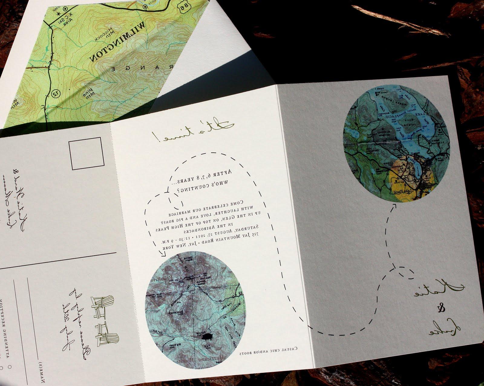 A tri-fold invitation for a