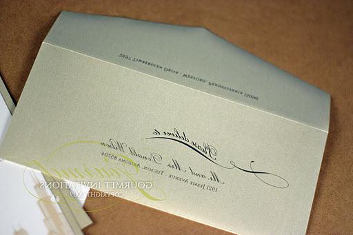 Gold envelopes were lined with