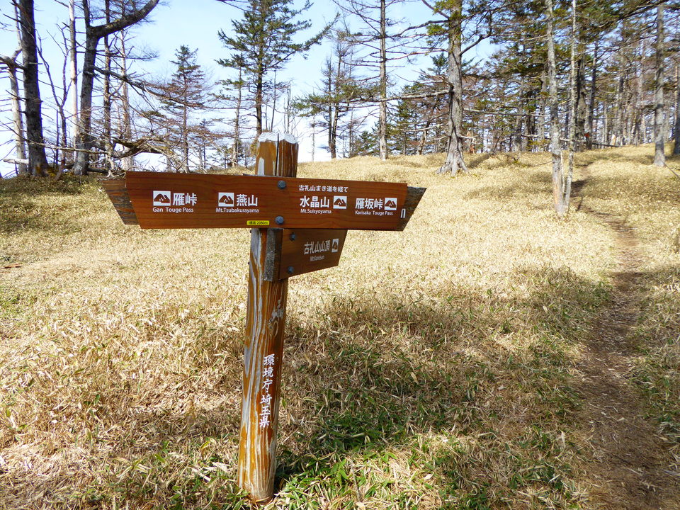 古礼山まき道分岐