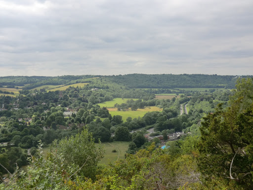 CIMG1155 Distant view of Norbury Park from The Whites, Box Hill