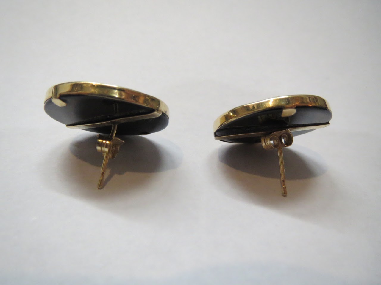 14kt and Black Onyx Earrings