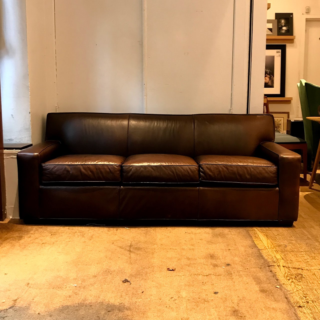 Restoration Hardware Leather Sofa