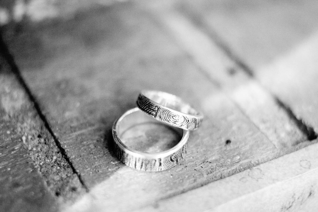 Finger-print engraved wedding