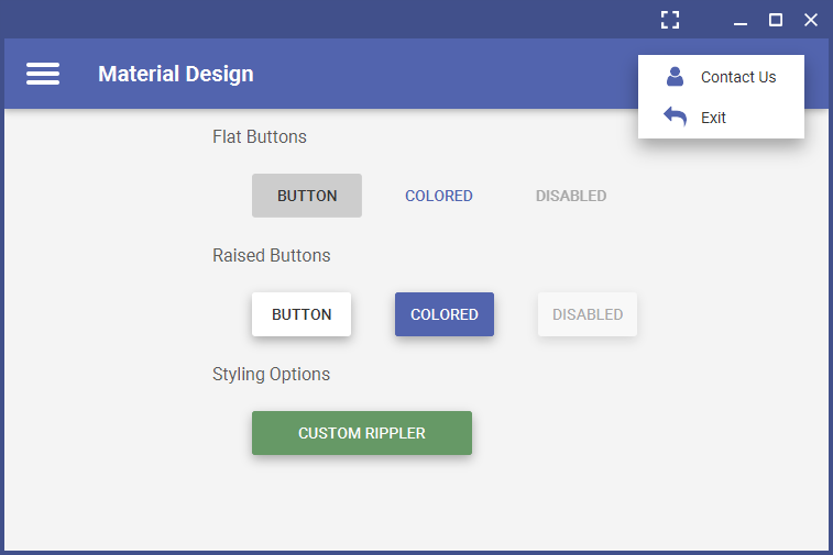 JFoenix botones al estilo Material Design