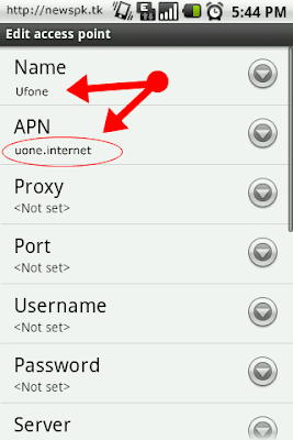 Ufone] Android™ Phone Settings MMS - GPRS - EDGE U4