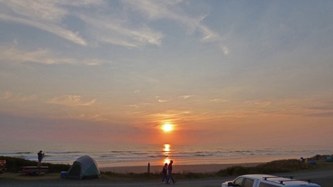 Sunset, South Beach Campground, Olympic National Park