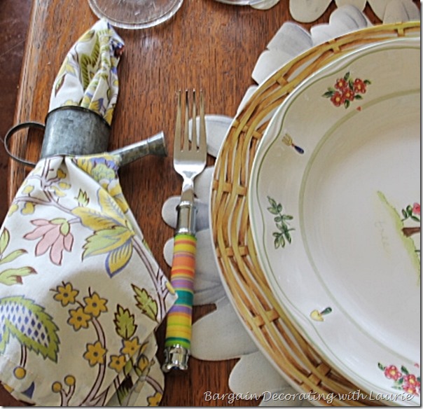 Spring Tablescape-Bargain Decorating with Laurie