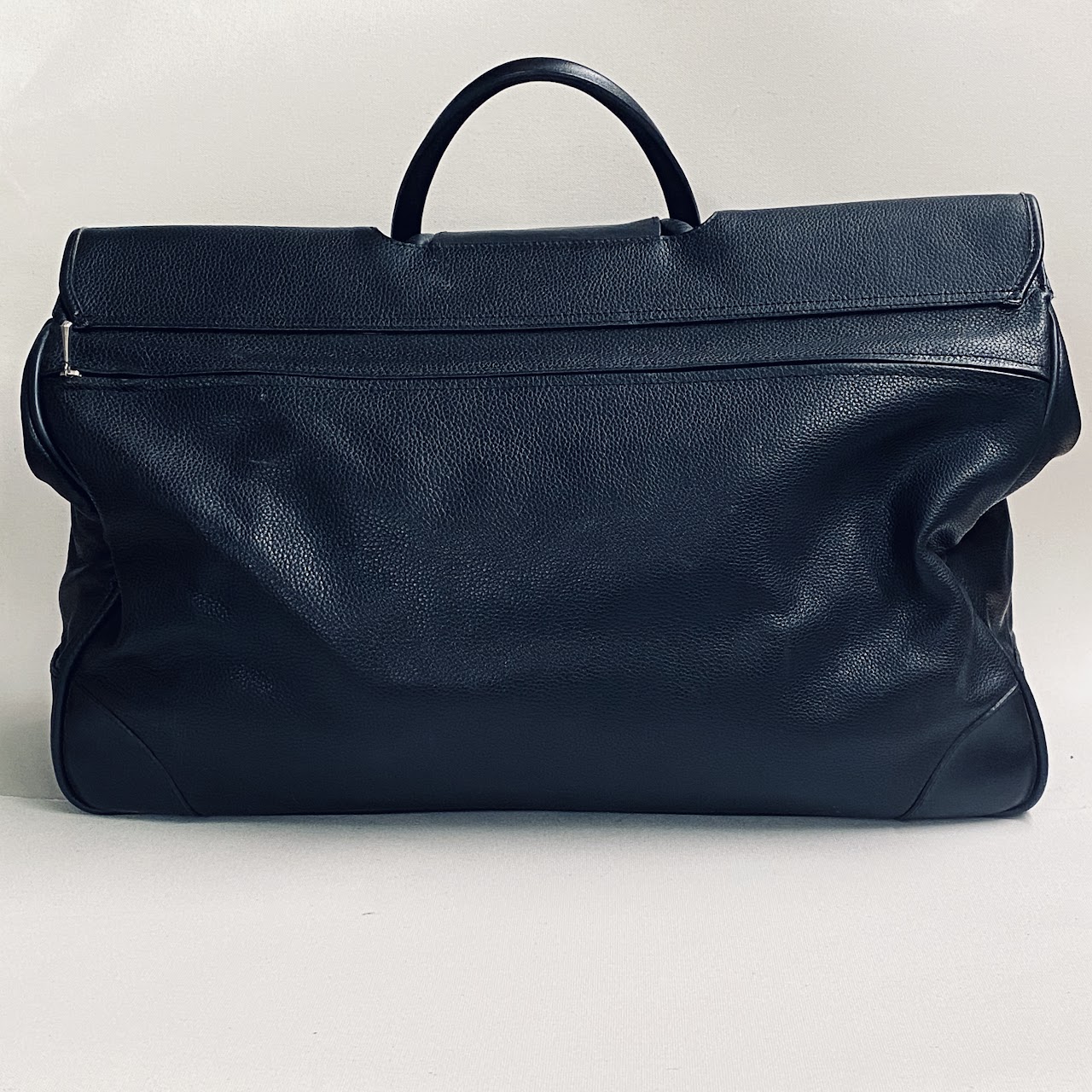 Longchamp Black Leather Weekend Bag