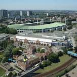 view from the atomium in brussels in Brussels, Belgium 